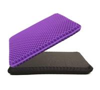 Coussin de siège en gel violet, 50 cm, extra large, double épaisseur pour chaise de bureau, fauteuil roulant, siège de voiture, canapé, stade pour soulager la douleur du coccyx, coussin de siège