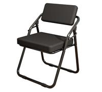 Coussin de siège en maille épaisse pour chaises pliantes - Portable, durable et confortable - Idéal pour les événements d'intérieur/extérieur, les fêtes, les repas et le travail (noir)