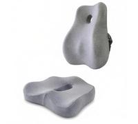 Coussin de siège en mousse à mémoire de forme et coussin de soutien lombaire pour sciatique, soulagement de la douleur du dos et du coccyx, design respirant pour chaise de bureau et siège de voiture