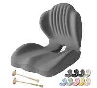 Coussin de siège en mousse à mémoire de forme et support dorsal - Design ergonomique en forme de L pour un confort ultime et une correction de posture - Idéal pour les chaises de bureau et les sièges