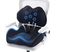 Coussin de siège en mousse à mémoire de forme pour sciatique et coccyx - Soulage la pression du coccyx - Pour chaise de bureau, voiture, fauteuil roulant, maison, bureau