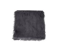 Coussin de siège en peau d'agneau artificielle grise 40 x 40 cm