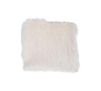Coussin de siège en peau d'agneau artificielle ivoire 40 x 40 cm