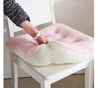Coussin de siège en peluche épais, rembourrage en polaire d'agneau Coussin chaud pour chaise Tabouret surélevé pour Yoga Bureau Maison Cafe chaise méditation, 17*17 inch(45*45cm),carré gris
