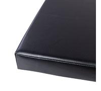 Coussin de siège en Simili Cuir personnalisé de qualité supérieure, épais et Respirant pour Tabouret Long, Coussin de Salon, Coussin de Chaise, Coussin de canapé, Noir, 60 x 30 x 5 cm (24 x