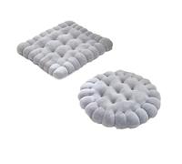 Coussin de siège épais pour bureau, maison, chaise de salle à manger, tapis de méditation confortable pour personnes âgées et adultes (gris clair)
