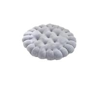 Coussin de siège épais pour bureau, maison, salle à manger, tapis de méditation confortable pour personnes âgées et adultes (1 pièce, rond, gris clair)