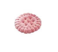 Coussin de siège épais pour bureau, maison, salle à manger, tapis de méditation confortable pour personnes âgées et adultes (1 pièce, rond, rose)