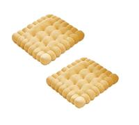 Coussin de siège épais pour bureau, maison, salle à manger, tapis de méditation confortable pour personnes âgées et adultes (2 pièces, carré, jaune)