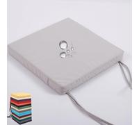 Coussin de Siège Extérieur/Jardin Carré Imperméable 35/38/40/45/48/50cm Galettes de Chaise Déhoussable Coussin de Chaise pour Patio/Bistro/Terrasse/Cuisine/Bureau/Salle à Manger(Color 17,35x35x5cm)