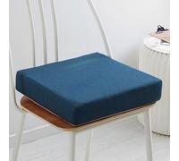 Coussin de siège extra épais pour coussin de sol imperméable à l'eau pour chaise de voiture et fauteuil 45 x 45 x 8 cm Dark Blue Ideal for Post-Surgery Comfort & Support