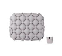 Coussin de siège gonflable, coussin de chaise d'avion, tapis de siège de camping, design léger et portable, fonctionnalité polyvalente, gris, noir, vert, orange, 44 x 34 x 5 cm pour les voyages