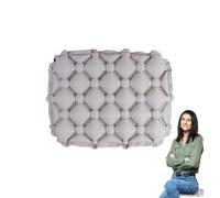 Coussin de siège gonflable - Tapis de voyage gonflable - Rembourrage léger et confortable - Insert de chaise pliable absorbant la pression - Bloc de siège portable doux pendant les trajets - Aventure