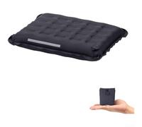 Coussin de siège gonflable ultra léger en nylon 40D antidérapant portable avec valve rapide pour randonnée, camping, pêche (gris foncé)