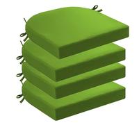 Coussin De Siège Imperméable De 5cm Lot De 4 Coussins De Chaise De Jardin Et D'extérieur Avec Rubans Éclair Galette De Siège Pour Mobilier D'extérieur Chaise En Forme De U(Light green,48x48cm)
