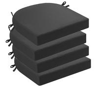 Coussin De Siège Imperméable De 5cm Lot De 4 Coussins De Chaise De Jardin Et D'extérieur Avec Rubans Éclair Galette De Siège Pour Mobilier D'extérieur Chaise En Forme De U(Dark gray,47x40cm)
