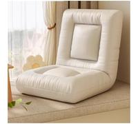 Coussin de siège multifonctionnel, chaise de sol pliable avec dossier réglable, canapé paresseux convertible, canapé au sol pour sieste, lit pliable (taille : tissu anti-pollution, couleur : blanc)