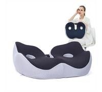 Coussin de siège orthopédique, coussin fessier pour coccyx en mousse à mémoire de forme, coussin de chaise pour soulager la douleur sciatique pour bureau, voiture, fauteuil roulant, école, B-Noir
