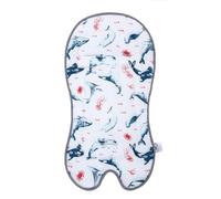 Coussin de siège pour bébé en coton doux et réversible - Coussin d'assise pour poussette - Rembourrage de position confortable - Pour nacelle et poussette