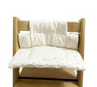 Coussin de siège pour bébé en pur coton, chaise de croissance pour enfant, chaise de salle à manger pour bébé, coussin de siège imperméable et anti-urine, triangle bleu, une pièce