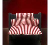 Coussin de siège pour bébé en pur coton, chaise de croissance pour enfant, chaise de salle à manger pour bébé, coussin de siège imperméable et anti-urine, rouge et blanc, une pièce