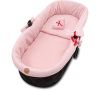 Coussin De Siège Pour Poussette Bébé - Housse De Nacelle Habillage Couffin O Réducteur Chaise Haute Accessoires 3 Pièces Avec Insert Et Oreiller Plumes