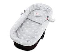 Coussin de siège pour poussette bébé - housse de nacelle habillage couffin o réducteur chaise haute accessoires 3 pièces avec insert et oreiller Couronnes