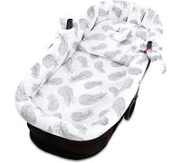 Coussin De Siège Pour Poussette Bébé - Housse De Nacelle Habillage Couffin O Réducteur Chaise Haute Accessoires 3 Pièces Avec Insert Et Oreiller Plumes