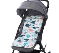 Coussin de Siège Réversible pour Poussette Coussin Réducteur Landau Coton Chaud Matelat Universel Pousette Housse de Siège Rembourrée pour Chaise Haute Couvre Siège Nacelle pour Enfant Fille Garçon