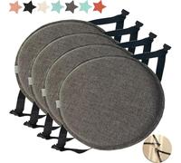 Coussin de siège Rond antidérapant pour Tabouret de Chaise,Coussin de siège de Chaise de Salle à Manger,Coussin de siège Rond pour Tabouret de Chaise(G6,4pc:30cm/11.8in)