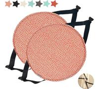 Coussin de siège Rond antidérapant pour Tabouret de Chaise,Coussin de siège de Chaise de Salle à Manger,Coussin de siège Rond pour Tabouret de Chaise(G4,2pc:35cm/13.8in)
