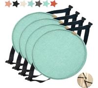 Coussin de siège Rond antidérapant pour Tabouret de Chaise,Coussin de siège de Chaise de Salle à Manger,Coussin de siège Rond pour Tabouret de Chaise(G1,4pc:30cm/11.8in)