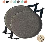 Coussin de siège Rond antidérapant pour Tabouret de Chaise,Coussin de siège de Chaise de Salle à Manger,Coussin de siège Rond pour Tabouret de Chaise(G6,2pc:40cm/15.7in)
