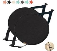 Coussin de siège Rond antidérapant pour Tabouret de Chaise,Coussin de siège de Chaise de Salle à Manger,Coussin de siège Rond pour Tabouret de Chaise(G7,2pc:33cm/12.9in)