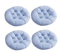 Coussin de siège Rond, Coussins de Chaise Ronde, 4pcs oreillers au Sol 14 Pouces pour Adultes, Coussin de Plancher Rond épais, Coussin de siège Rond élastique Doux pour Le Salon de Yoga canapé Balcon