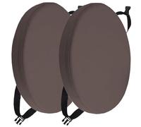 Coussin de Siège Rond en Cuir PU Imperméable - Coussin de Chaise Mousse Mémoire Galette de Chaise Antidérapante - 30/35/40/45cm pour Bureau, Cuisine, Jardin, Intérieur/Extérieur(@7,2pcs 35X35X3cm)