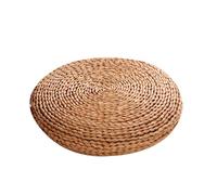 Coussin de siège Rond en Paille de Forme Ronde avec intérieur en de Soie - Accessoires de Maison pour Chambre d'adultes et d'