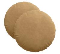 Coussin de siège rond en velours - vidaXL - Ø 40 x 13 cm - Marron - Housses amovibles - Rembourrage polyester