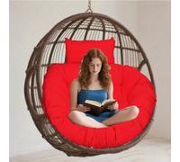 Coussin de siège rond épais à suspendre pour terrasse, chaise œuf, hamac, balancelle, chaise de jardin, coussin confortable pour l'extérieur pour la relaxation