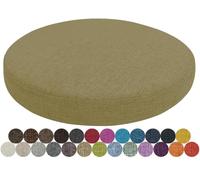 Coussin de Siège Rond Exterieur 30/35/40/45/50/55/60cm Coussin de Tabouret de Bar Déhoussable Noir Galette de Chaise Cuisine Coussin de Chais Cuisine pour Jardin/Bureau/ Interieur(Color18,60x5cm)