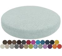 Coussin de Siège Rond Exterieur 30/35/40/45/50/55/60cm Coussin de Tabouret de Bar Déhoussable Noir Galette de Chaise Cuisine Coussin de Chais Cuisine pour Jardin/Bureau/ Interieur(Color1,60x10cm)