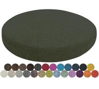 Coussin de Siège Rond Exterieur 30/35/40/45/50/55/60cm Coussin de Tabouret de Bar Déhoussable Noir Galette de Chaise Cuisine Coussin de Chais Cuisine pour Jardin/Bureau/ Interieur(Color12,60x3cm)