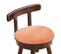 Coussin de siège rond pour tabourets, 30,5 cm, antidérapant, en mousse à mémoire de forme, avec fermeture éclair, lavable, orange, 45 cm