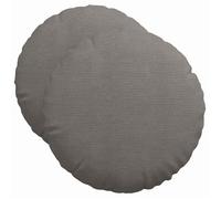 Coussin de siège rond - vidaXL - Gris clair - Ø 50 cm - Housse amovible - Velours côtelé - Rembourrage polyester