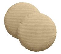 Coussin de siège rond - vidaXL - Vert gris - Ø 30 cm - Housse amovible - Velours côtelé - Rembourrage polyester
