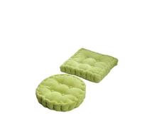 Coussin de siège sol épais en velours côtelé touffeté, for balcon, méditation, rond et carré, for salon intérieur pour Méditation(Green,50x50cm)