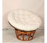 Coussin de siège suspendu - ZOR® - Osier beige - Remplacement pour nid d'œuf - 100 cm de diamètre - Polyester doux