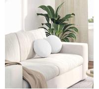 Coussin de siège - VIDAXL - 30 x 30 x 13 cm - Lot de 2 - Rond - Blanc