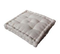 Coussin de Sol 40 x 40 x 8 cm DUNE coton recyclé coloris ECRU