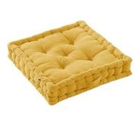 Coussin de Sol 50x50cm Coton Coloris Safran - SOPHIE - ALTOBUY Jaune G